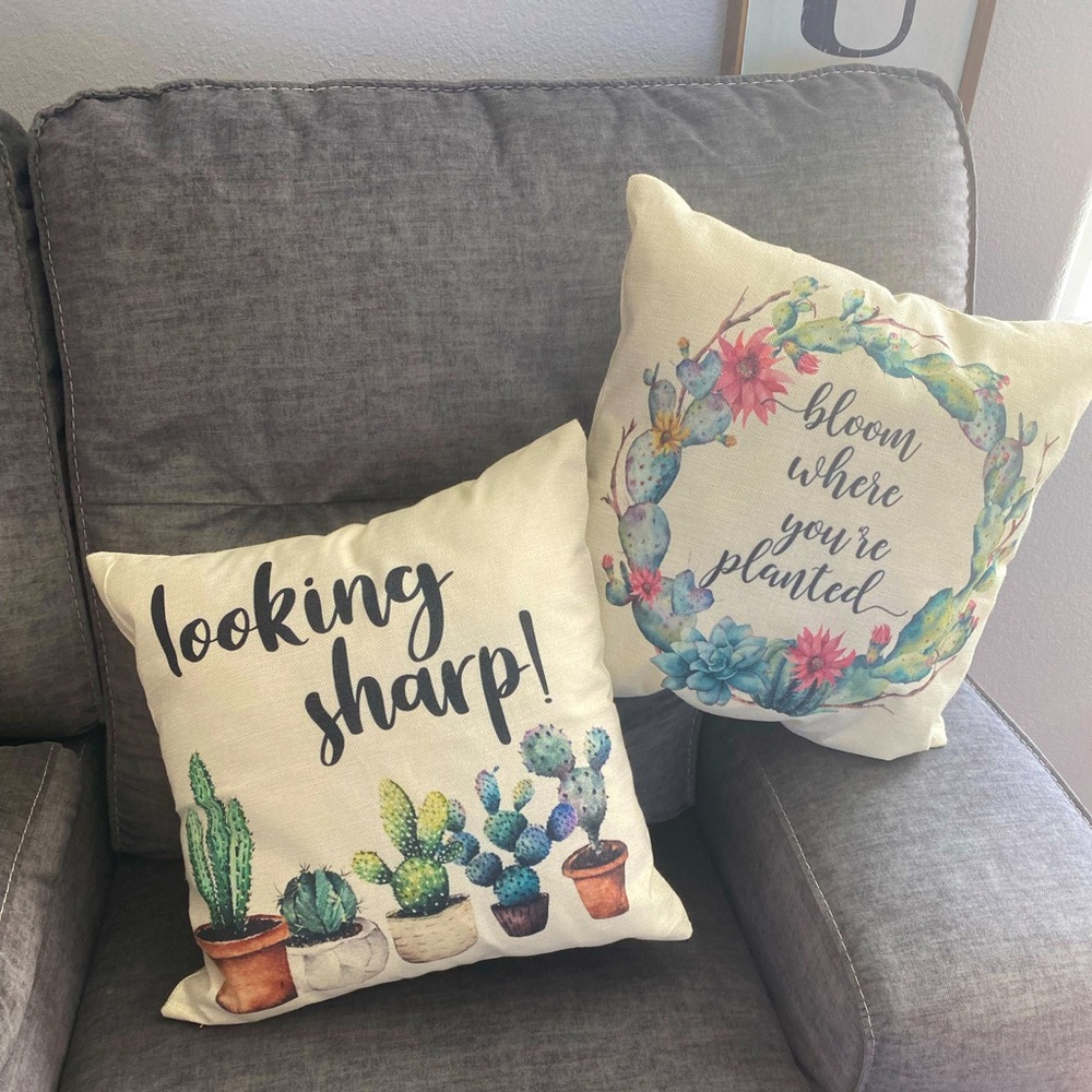 Throw Pillows Cactus Lot x4🌸 Price for All Discount Price